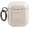 Karl Lagerfeld KLA2UKHGD AirPods dėklas aukso spalvos Glitter Karl`s Head