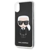 Dėklas Karl Lagerfeld KLHCI65ICGBK iPhone XsMax juoda/juodas Iconic Glitter