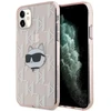 Karl Lagerfeld KLHCN61HKLPCHP Apple iPhone 11 / Xr 6.1″ rožinės spalvos kietas dėklas IML Choupette Head & Monogram