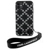 Karl Lagerfeld KLHCN61SAKLMBSK Apple iPhone 11/ Xr 6.1″ juodos spalvos kietas dėklas Monogram Losange Saffiano