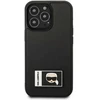 Karl Lagerfeld KLHCP13L3DKPK Apple iPhone 13 Pro / 13 6,1″ juodos spalvos kietas dėklas Ikonik Patch