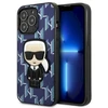 Karl Lagerfeld KLHCP13LPMNIKBL Apple iPhone 13 Pro / 13 6,1″ kietas dėklas mėlynas Monogram Ikonik Patch