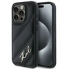 Apple iPhone 13 Karl Lagerfeld Diagonal Quilted Script (KLHCP13XPQDSMGK) dėklas telefonui juodos spalvos