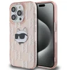 Karl Lagerfeld KLHCP14LHKLPCHP Apple iPhone 14 Pro 6.1″ rožinės spalvos kietas dėklas IML Choupette Head & Monogram