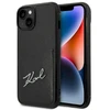 Karl Lagerfeld KLHCP14MCSSK Apple iPhone 14 Plus / 15 Plus 6,7″ kietas dėklas juodos spalvos Signature Logo Cardsl