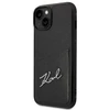 Karl Lagerfeld KLHCP14MCSSK Apple iPhone 14 Plus / 15 Plus 6,7″ kietas dėklas juodos spalvos Signature Logo Cardsl