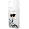 Karl Lagerfeld KLHCP14MLNKHCH iPhone 14 Plus / 15 Plus 6,7″ sidabrinis kietas dėklas Glitter Karl Head