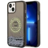 Karl Lagerfeld KLHCP14SLCRSGRK Apple iPhone 14/ 15 / 13 6,1″ juodos spalvos kietas dėklas Liquid Glitter RSG