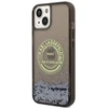 Karl Lagerfeld KLHCP14SLCRSGRK Apple iPhone 14/ 15 / 13 6,1″ juodos spalvos kietas dėklas Liquid Glitter RSG