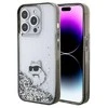 Dėklas Karl Lagerfeld KLHCP15LLKCNSK IPHONE 15 PRO 6.1 "TRANSPARENT HARDCASE LIQUID GLITTER CHUPETTE