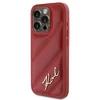 Karl Lagerfeld KLHCP15XPQDSMGR Apple iPhone 15 Pro Max 6.7″ red kietas dėklas Diagonal Quilted Script
