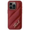 Karl Lagerfeld KLHCP15XPQDSMGR Apple iPhone 15 Pro Max 6.7″ red kietas dėklas Diagonal Quilted Script