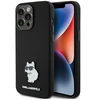 Dėklas Karl Lagerfeld KLHCP15XSMHCNPK Apple iPhone 15 Pro Max 6.7″ juodos spalvos Silicone Choupette Metal Pin