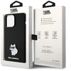Dėklas Karl Lagerfeld KLHCP15XSMHCNPK Apple iPhone 15 Pro Max 6.7″ juodos spalvos Silicone Choupette Metal Pin