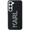 Karl Lagerfeld KLHCS24S3DMBKCK S24 S921 juodos spalvos kietas dėklas 3D Rubber Glitter Logo