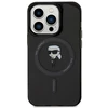 Karl Lagerfeld KLHMP14LHFCKNOK Apple iPhone 14 Pro 6.1″ juodos spalvos kietas dėklas IML Ikonik MagSafe