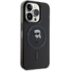 Karl Lagerfeld KLHMP14LHFCKNOK Apple iPhone 14 Pro 6.1″ juodos spalvos kietas dėklas IML Ikonik MagSafe