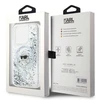 Karl Lagerfeld Liquid Glitter Karl Head MagSafe Apple iPhone 15 Pro - dėklas telefonui skaidrus
