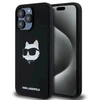 Karl Lagerfeld KLHMP15LSCHPPLK Apple iPhone 15 Pro 6.1″ juodos spalvos kietas dėklas Silicone Choupette Head MagSa