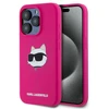 Apple iPhone 15 Pro Max Karl Lagerfeld dėklas IML Crossbody Monogram Karl &amp; Choupette Head MagSafe (KLHMP15XSCHPPLF) rožinės spalvos