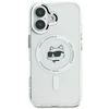 Karl Lagerfeld KLHMP16MHLSCHH Apple iPhone 16 Plus 6.7″ baltos spalvos kietas dėklas IML Metal Choupette Head MagSa