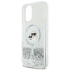 Karl Lagerfeld KLHMP16MLGKCSGH Apple iPhone16 Plus 6.7″ kietas dėklas skaidrus Liquid Glitter Karl&Choupette