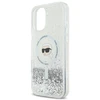 Karl Lagerfeld KLHMP16MLGKISGH Apple iPhone 16 Plus 6.7″ kietas dėklas skaidrus Liquid Glitter Karl Head Mag