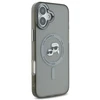 Karl Lagerfeld KLHMP16SHLSKCK Apple iPhone 16 6.1″ juodos spalvos kietas dėklas IML Metal Karl&Choupette Head MagS