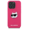 Karl Lagerfeld silikoninis Choupette Head Print MagSafe iPhone 16 Pro Max - dėklas telefonui Fuchsia
