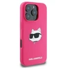 Karl Lagerfeld silikoninis Choupette Head Print MagSafe iPhone 16 Pro Max - dėklas telefonui Fuchsia