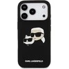 Karl Lagerfeld Liquid Silicone Double Heads MagSafe dėklas skirtas Apple iPhone 17 Pro juodos spalvos