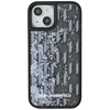 Dėklas Karl Lagerfeld Liquide Glitter Monogram Gradient Apple iPhone 15 juodos spalvos