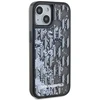 Dėklas Karl Lagerfeld Liquide Glitter Monogram Gradient Apple iPhone 15 juodos spalvos