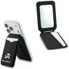 Dėklas Karl Lagerfeld Mirror MagSafe Cardslot Stand Juodas