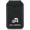 Dėklas Karl Lagerfeld Mirror MagSafe Cardslot Stand Juodas