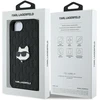 Dėklas Karl Lagerfeld Monogram Choupette Head Pin iPhone 16e Case - Juodas