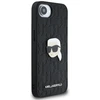 Dėklas Karl Lagerfeld Monogram Karl Head Pin iPhone 16e Case - Juodas