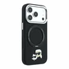 Karl Lagerfeld arl Lagerfeld PU Grained K&CH Heads Ring Stand Magsafe dėklas skirtas iPhone 18 Pro Max juodos spalvos