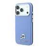 Karl Lagerfeld PU Grained Semi Wrap K&CH Heads Magsafe dėklas skirtas iPhone 18 Pro Max Mėlyna