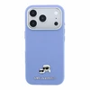 Karl Lagerfeld PU Grained Semi Wrap K&CH Heads Magsafe dėklas skirtas iPhone 18 Pro Max Mėlyna