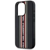 Dėklas Karl Lagerfeld Saffiano Athleisure Stripes Cord iPhone 15 Pro Max raudonas