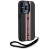 Dėklas Karl Lagerfeld Saffiano Athleisure Stripes Cord iPhone 15 Pro Max raudonas
