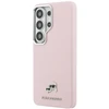 Karl Lagerfeld Grained PU Leather K&CH Heads Magnetic dėklas skirtas Samsung Galaxy S26 Ultra rožinės spalvos
