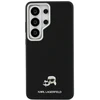 Karl Lagerfeld Grained PU Leather K&CH Heads Magnetic dėklas Samsung Galaxy S26 Ultra juodos spalvos