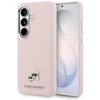 Karl Lagerfeld Grained PU Leather K&CH Heads Magnetic dėklas skirtas Samsung Galaxy S26 rožinės spalvos