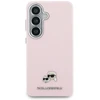 Karl Lagerfeld Grained PU Leather K&CH Heads Magnetic dėklas skirtas Samsung Galaxy S26+ rožinės spalvos