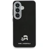 Karl Lagerfeld Grained PU Leather K&CH Heads Magnetic dėklas skirtas Samsung Galaxy S26 juodos spalvos