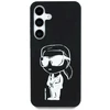 Dėklas Karl Lagerfeld Silicone Graffiti Ikonik Printed Logo MagSafe Samsung Galaxy S25 juodos spalvos
