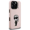 Dėklas Karl Lagerfeld Silicone Karl Sketch MagSafe Case for iPhone 16 Pro - Rožinė