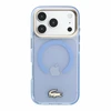Lacoste IML Shockproof Petit Pique Gold Logo MagSafe dėklas skirtas iPhone 18 Pro Mėlyna